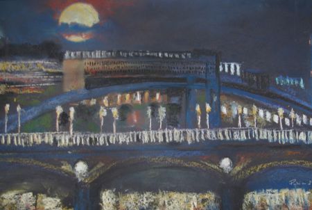 Stadion Bercy,suchy pastel